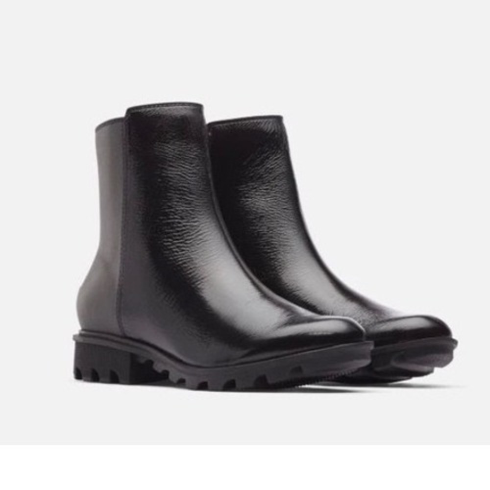 Sorel Lennox Moto Boots Womens 6 Black Waterproof Leather Ankle NL3158-010